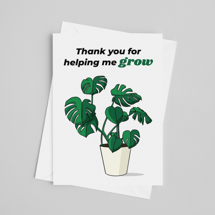 JOYSMITH CARD Thank You for Helping Me Grow Mother's Day Greeting Card