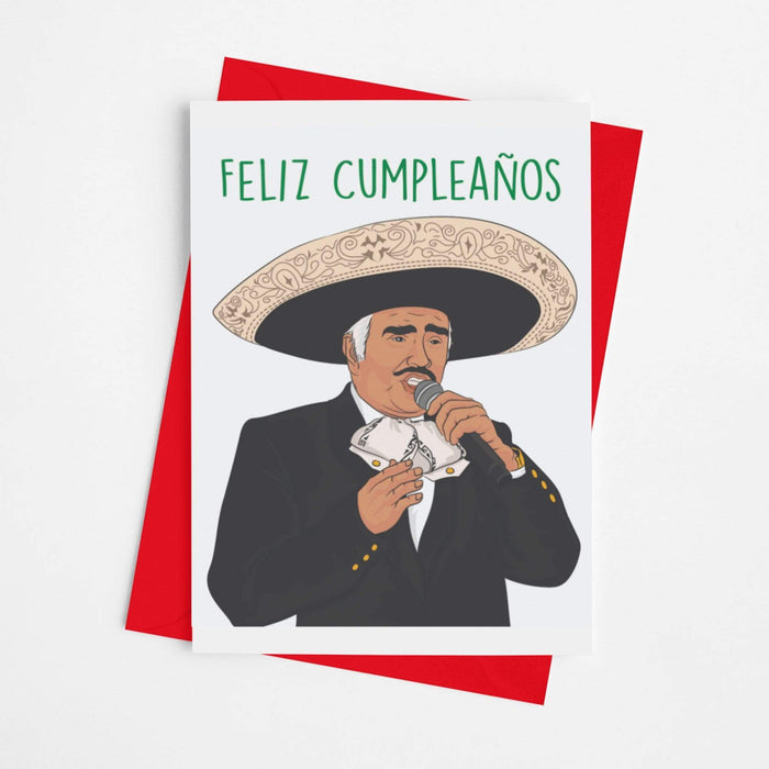 JOYSMITH CARD Vicente Fernandez Feliz Cumplienos Happy Birthday Card