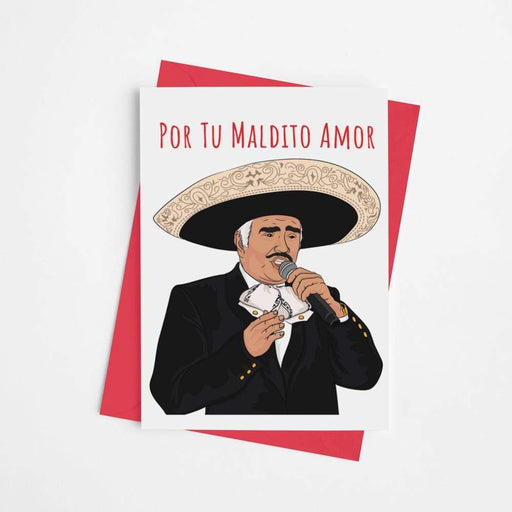 JOYSMITH CARD Vicente Fernandez "Por Tu Maldito Amor" Greeting Card