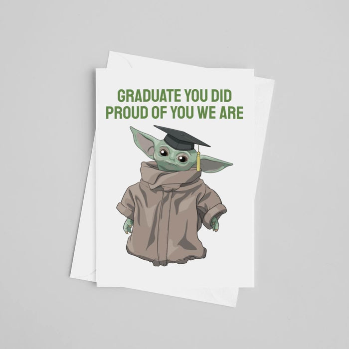JOYSMITH CARD Yoda Graduation Greeting Card