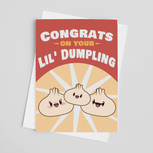 JOYSMITH CARDS Congrats on Your Lil' Dumpling - Pregnancy Greeting Card