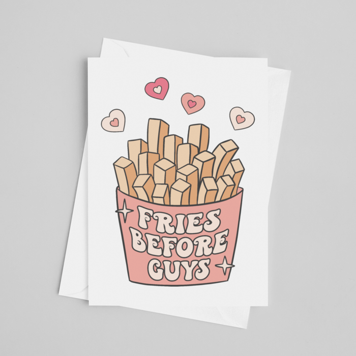 JOYSMITH CARDS Fries Before Guys - Valentine's Greeting Card
