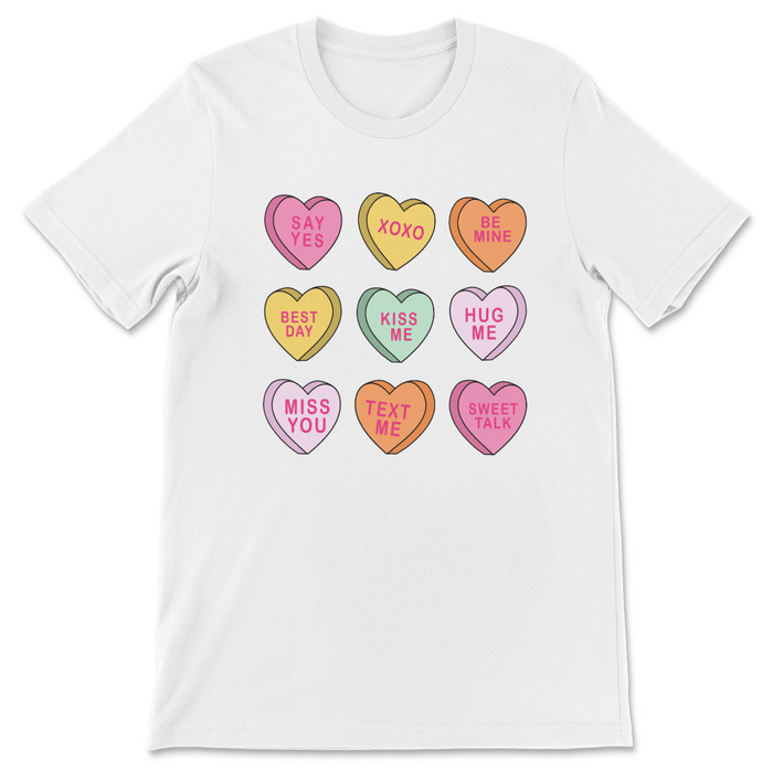 JOYSMITH SHIRTS Valentines Conversation Hearts Shirt