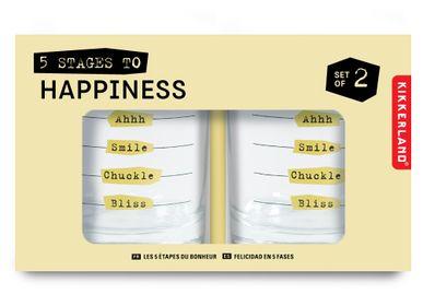KIKKERLAND BAR Five Stages of Happiness Tumblers