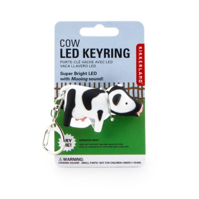KIKKERLAND Keychain Cow LED Keychain