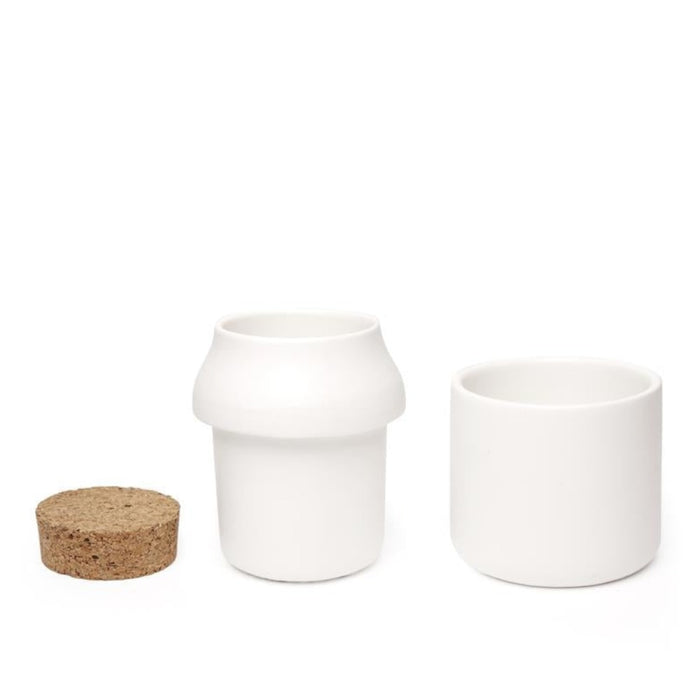KIKKERLAND KITCHEN Ceramic Grinder & Jar | White