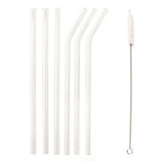 KIKKERLAND KITCHEN Clear Reusable Glass Straws