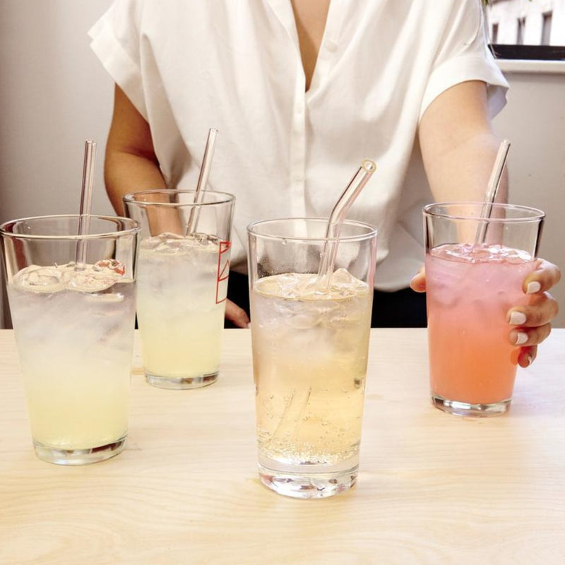 KIKKERLAND KITCHEN Clear Reusable Glass Straws