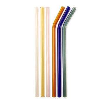 KIKKERLAND COLORFUL REUSABLE GLASS STRAWS - LOCAL FIXTURE