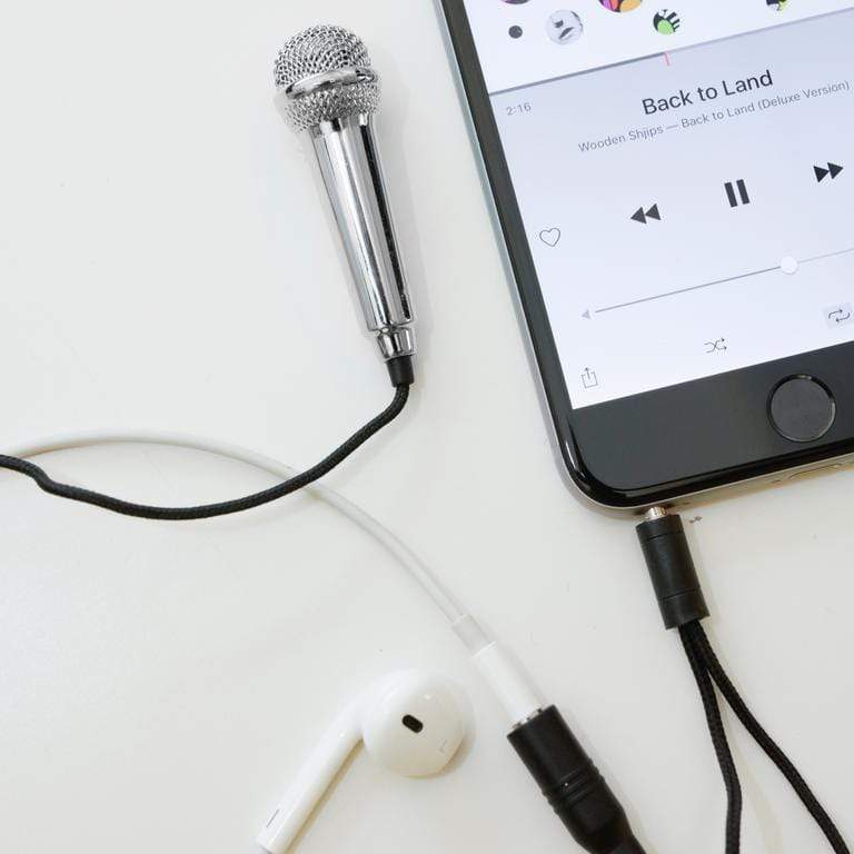 KIKKERLAND NOVELTY Kikkerland Mini Karaoke Microphone - Silver