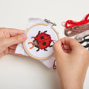KIKKERLAND NOVELTY Mini Cross Stitch Embroidery Kit | Ladybug
