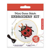 KIKKERLAND NOVELTY Mini Cross Stitch Embroidery Kit | Ladybug