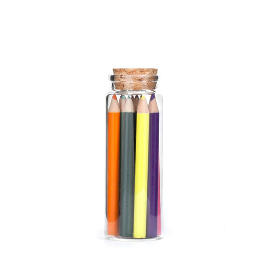 KIKKERLAND STATIONARY Colored Pencils Set Of 12 In Glass Jar