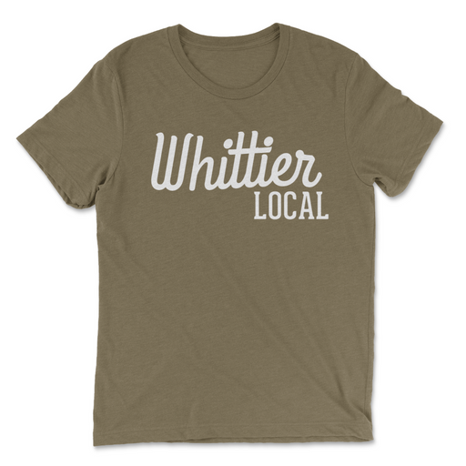 LF APPAREL SHIRTS Whittier Local Adult Unisex Olive Triblend Tee