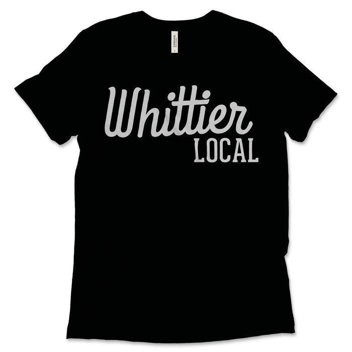 LF APPAREL SHIRTS Whittier Local Adult Unisex Solid Black Triblend Tee