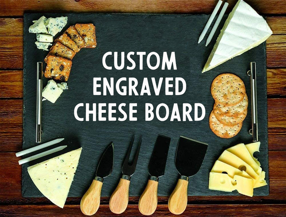 LF CUSTOMS POS ONLY - Custom Personalized / Engraved Large Slate Serving Tray , Cheese Board. 16 x 12
