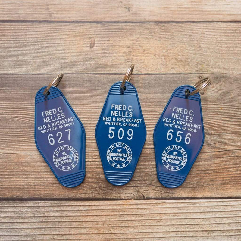 LF NOVELTY FRED C NELLES BED AND BREAKFAST MOTEL KEYCHAIN