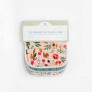 LITTLE UNICORN BIB Cotton Muslin Classic Bib 3 Pack | Vintage Floral Set