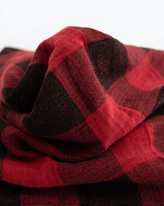 LITTLE UNICORN SWADDLE Cotton Muslin Swaddle Blanket | Red Plaid
