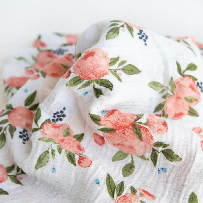LITTLE UNICORN SWADDLE Cotton Muslin Swaddle | Watercolor Roses