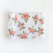 LITTLE UNICORN SWADDLE Cotton Muslin Swaddle | Watercolor Roses