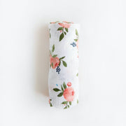 LITTLE UNICORN SWADDLE Cotton Muslin Swaddle | Watercolor Roses