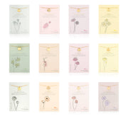 LUCKY FEATHER JEWELRY Birth Month Flower Necklace