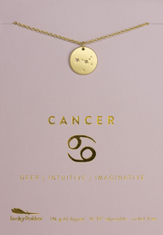 LUCKY FEATHER JEWELRY CANCER Zodiac Necklaces