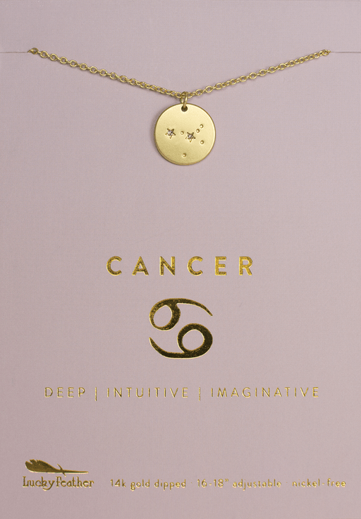 LUCKY FEATHER JEWELRY CANCER Zodiac Necklaces