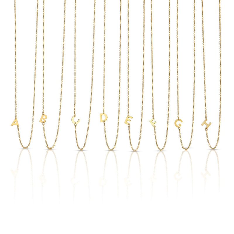 LUCKY FEATHER JEWELRY Celebrate Initial Necklace + Card Set