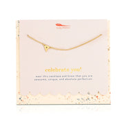 LUCKY FEATHER JEWELRY Celebrate Initial Necklace + Card Set
