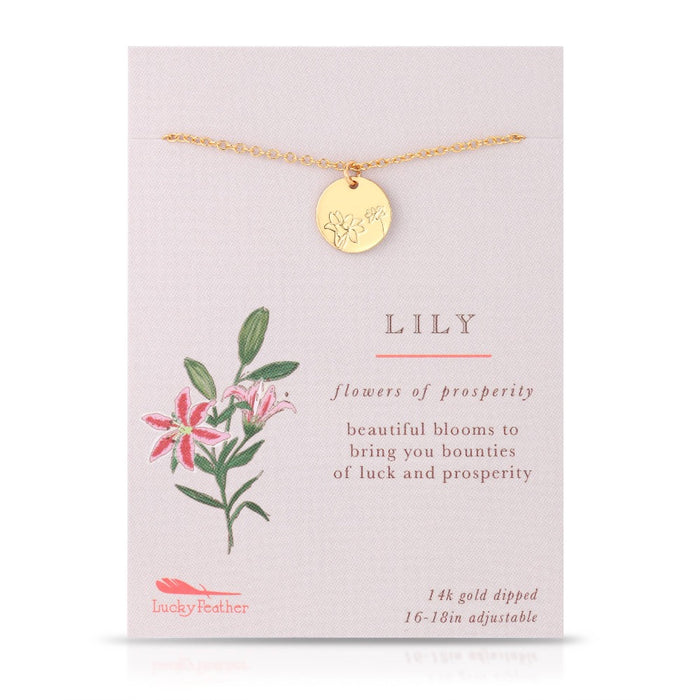 LUCKY FEATHER JEWELRY LILY Botanical Necklaces