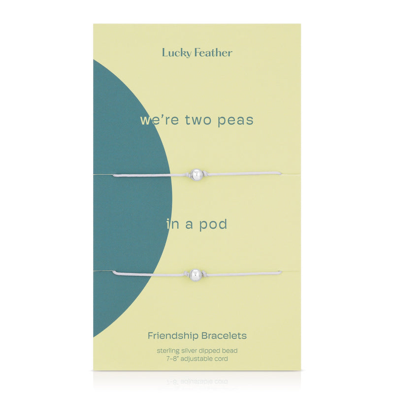 LUCKY FEATHER JEWELRY PEAS IN A POD Friendship Bracelet