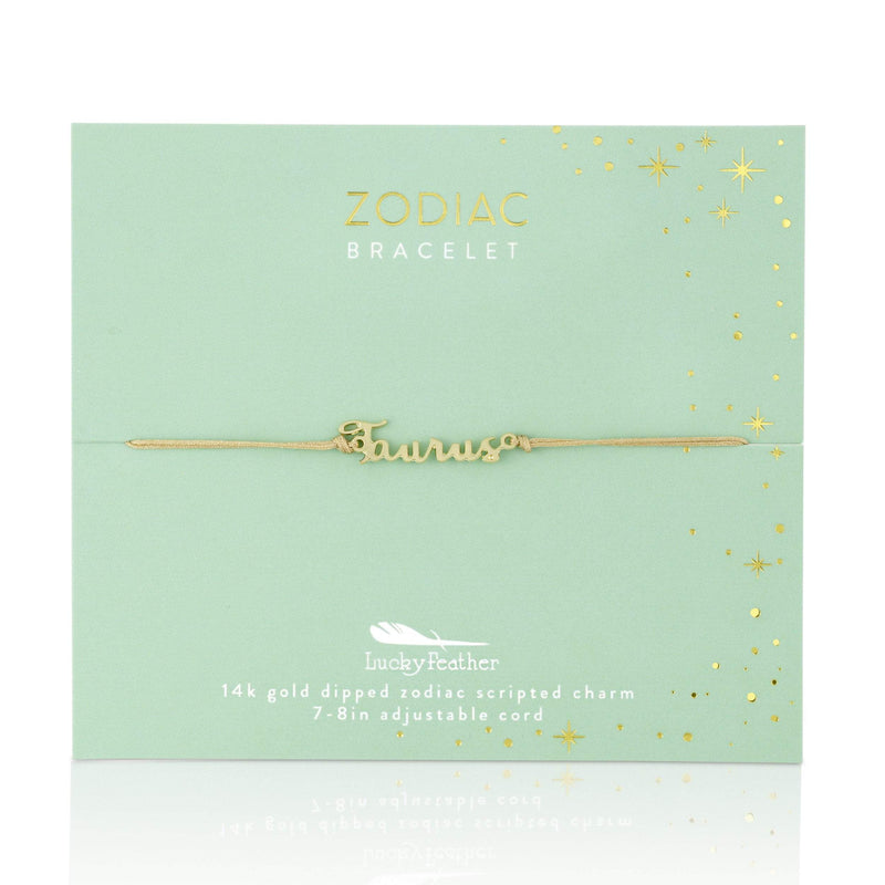 LUCKY FEATHER JEWELRY TAURUS Zodiac Birthday Bracelets