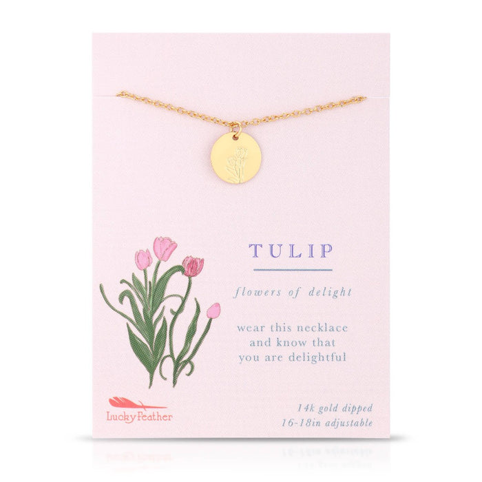 LUCKY FEATHER JEWELRY TULIP Botanical Necklaces