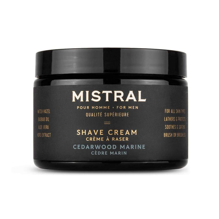 MISTRAL MEN'S GROOMING Mistral Men's Shave Cream Tub - Cedarwood Marine