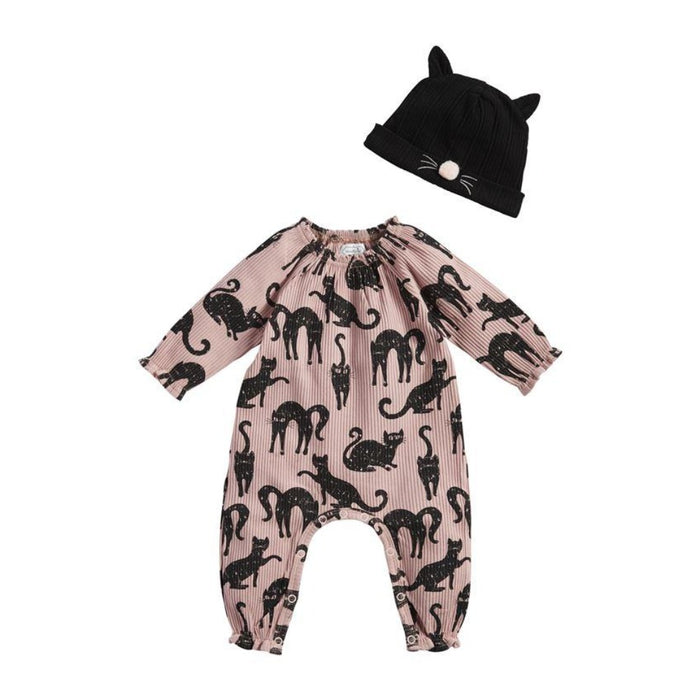Mud Pie BABY Cat One-Piece And Hat