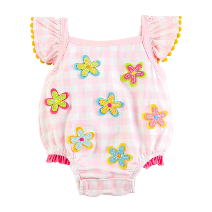 Mud Pie BABY CLOTHES Dimensional Flower Swimsuit