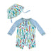 Mud Pie BABY CLOTHES Fishing Lure Rash Guard One-Piece & Hat Set