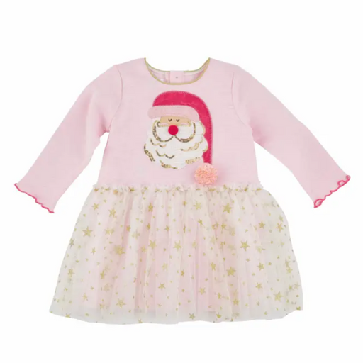 Mud Pie BABY CLOTHES SMALL Pink Santa Mesh Dress