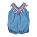 Mud Pie BABY CLOTHES Tassel Chambray Baby Romper