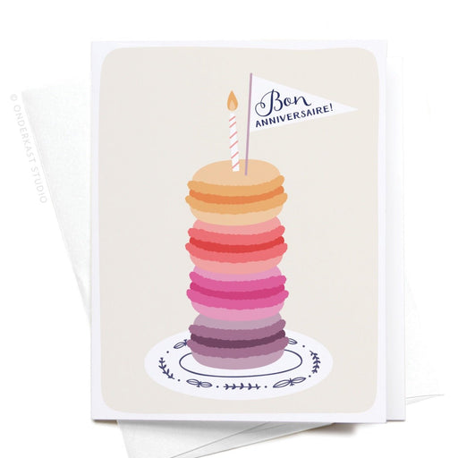 ONDERKAST STUDIO CARD Bon Anniversaire | Macarons Greeting Card