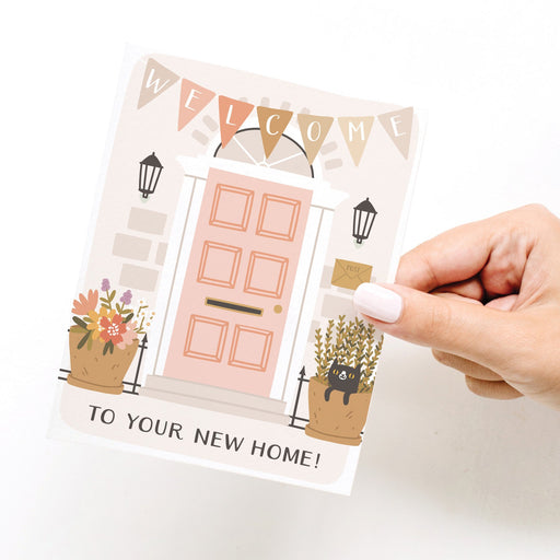 ONDERKAST STUDIO CARD Welcome to Your New Home Door Greeting Card