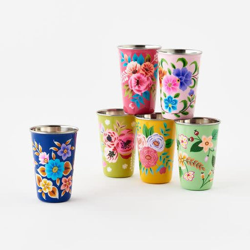 ONEHUNDRE80DEGREE CUP Hand Painted Floral Cups