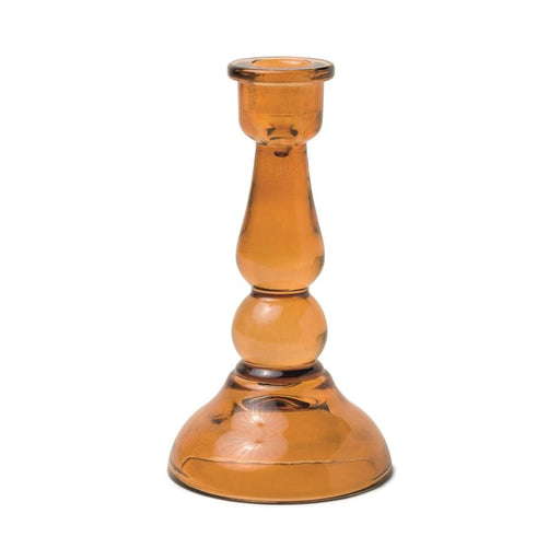 PADDYWAX CANDLE AMBER TALL GLASS TAPER HOLDER