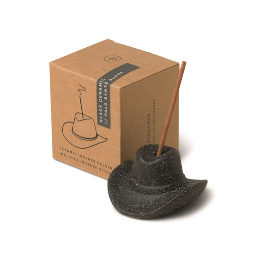 PADDYWAX CANDLE Cowboy Hat Incense Holder | Black