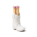 PADDYWAX MATCHES Cowboy Boot Vintage Match Holder-White