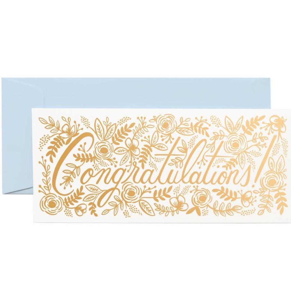 Champagne Floral Congrats No. 10 Card — LOCAL FIXTURE