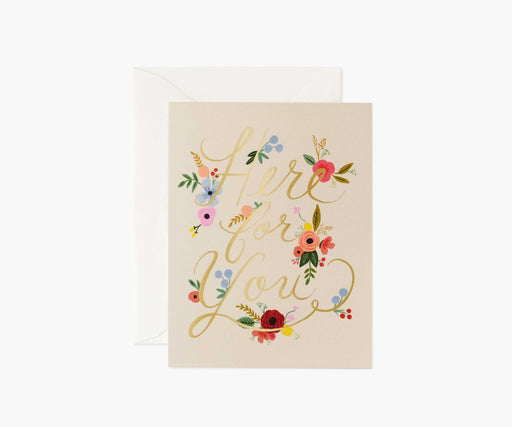 RIFLE PAPER COMPANY CARDS Floral Here for You Greeting Card
