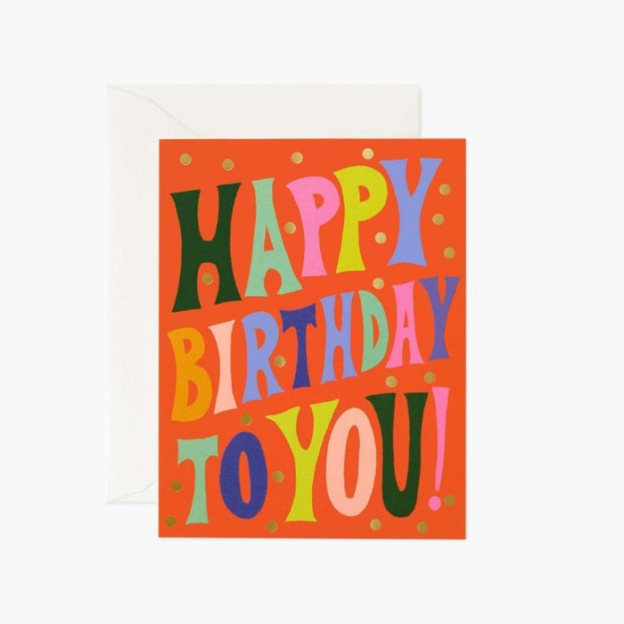 RIFLE PAPER COMPANY CARDS Groovy Birthday Card